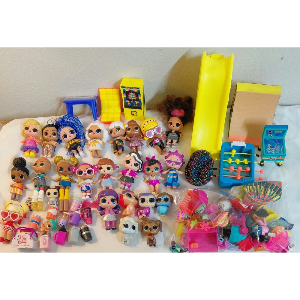 HUGE LOL Surprise Doll Lot Independent Queen Bhaddie Arcade Furniture Pets